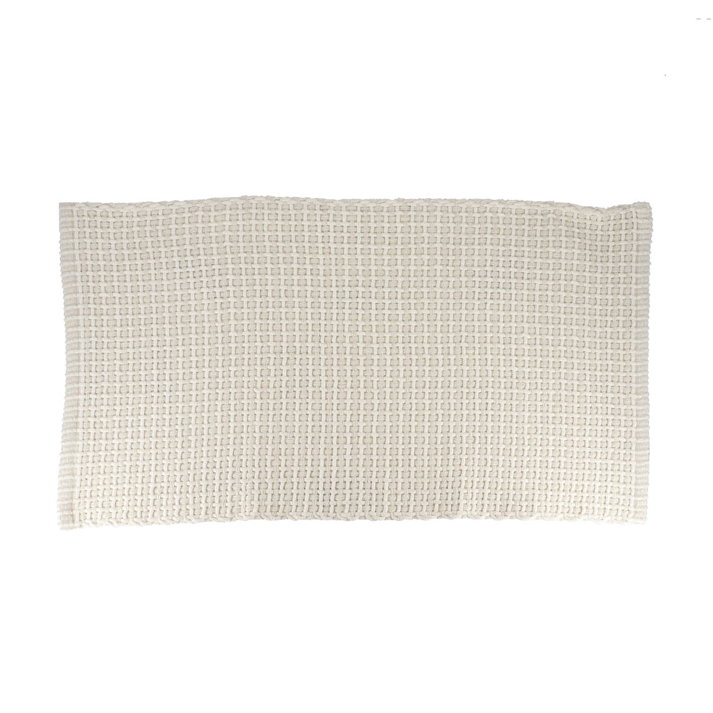 Alfombra de poliester trenzado blanco 50x90 centimetros