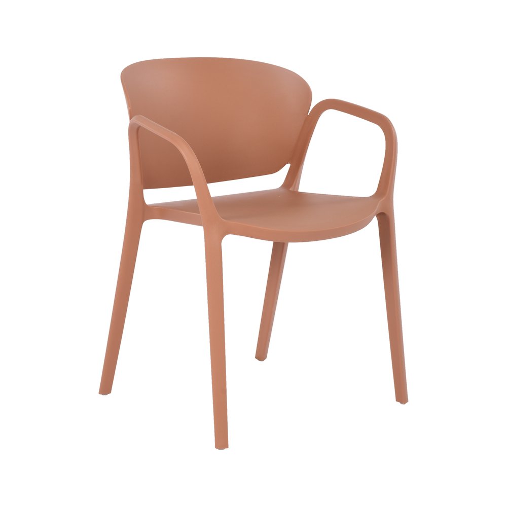 Silla plastica moderna 60x55x76 cm terracota