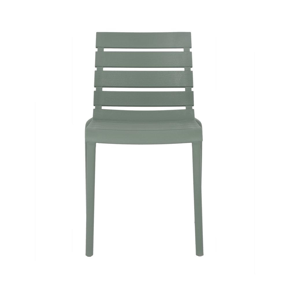 Silla plastica moderna 41.5x53.5x78 cm verde osc