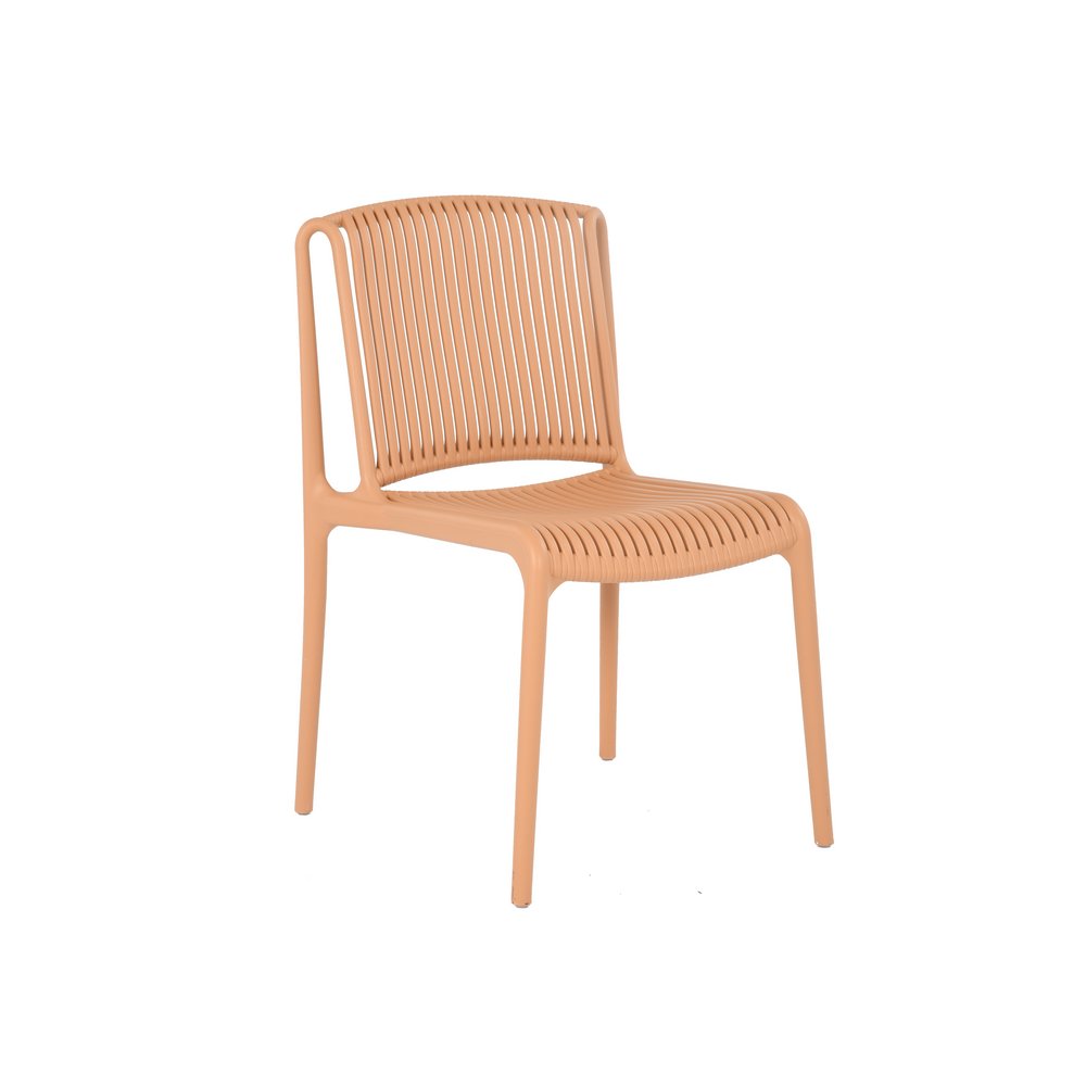 Silla plastica moderna 55x42x82.7 cm café