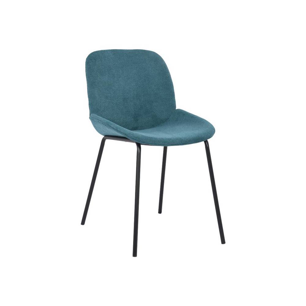 Silla de metal/tela moderna 57.5x45.5x80.5 cm aqua