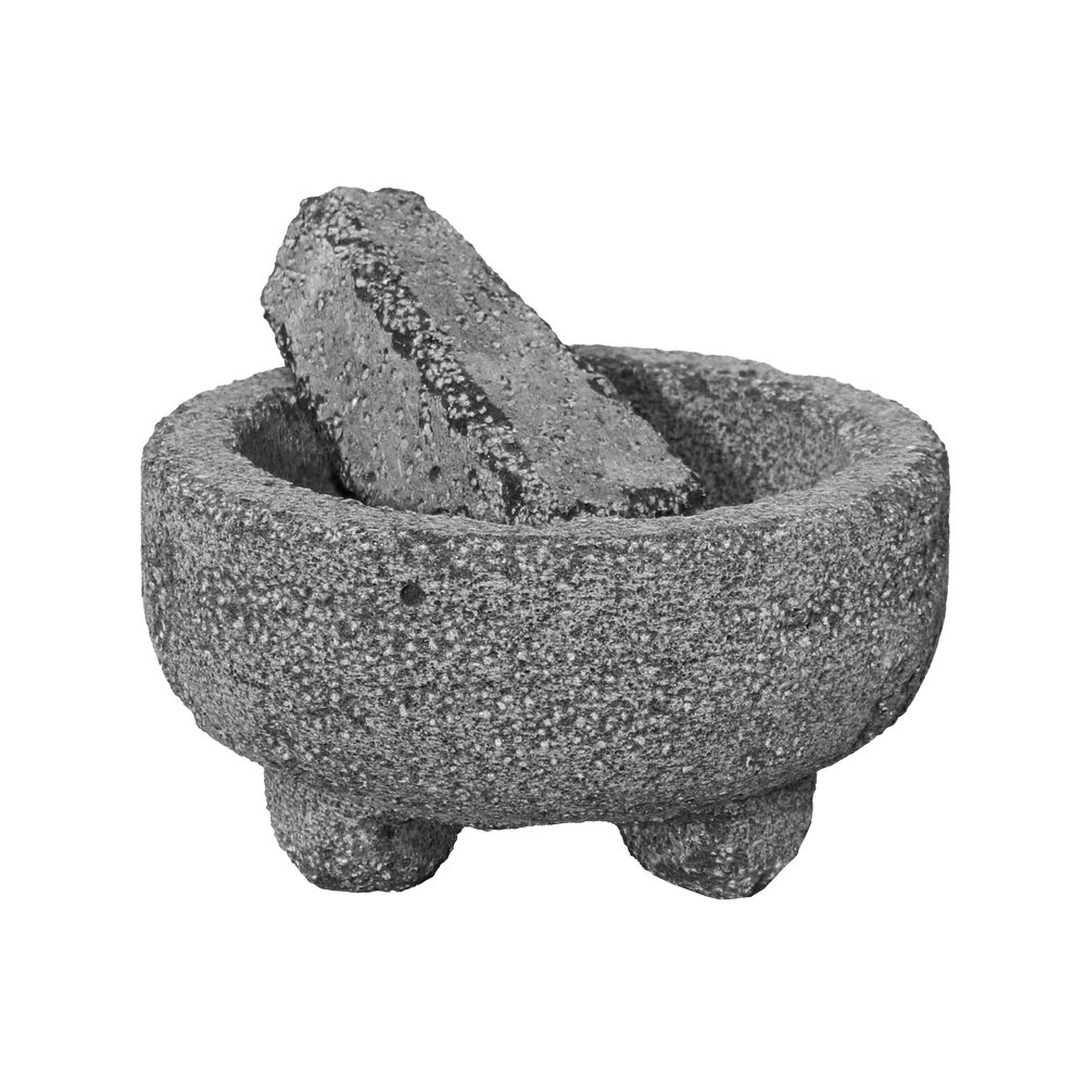 Mortero de granito gris 20.3 x 10.2 cm