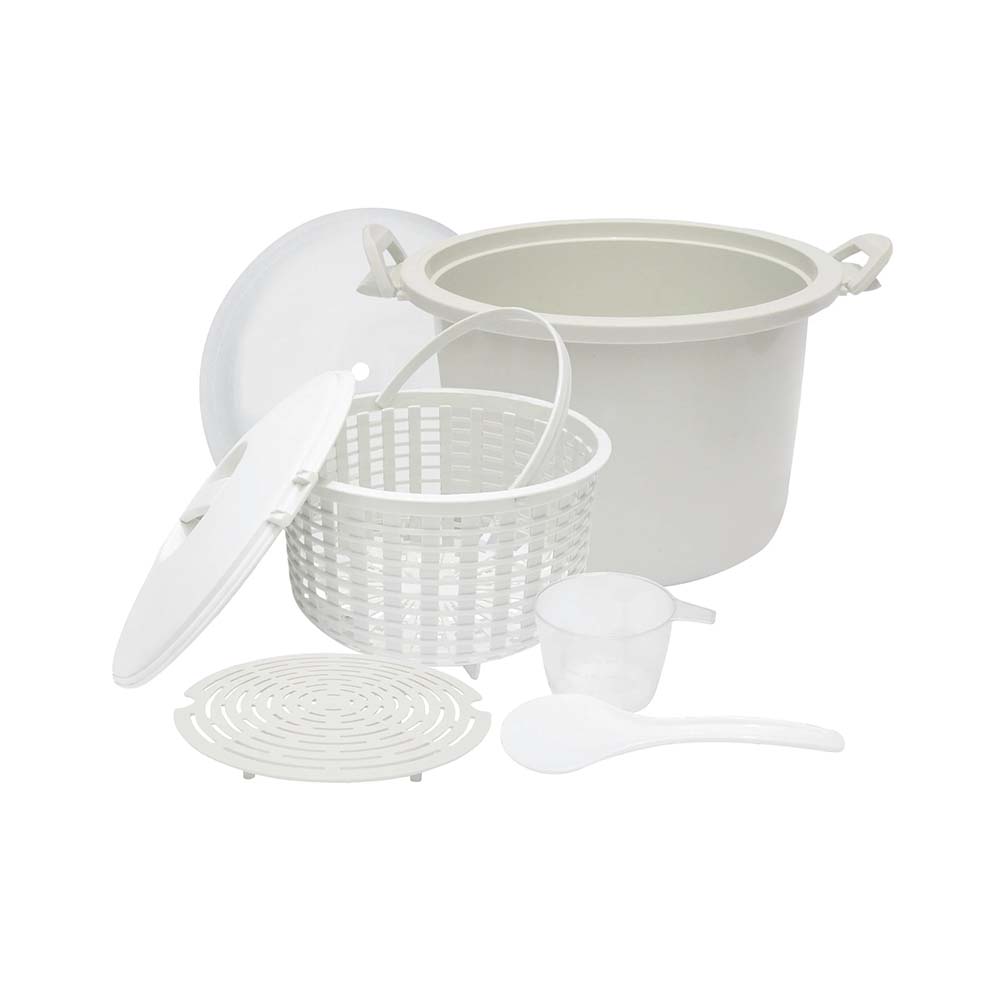 Olla vaporera para microondas de plastico 3.5 l 7 pzas