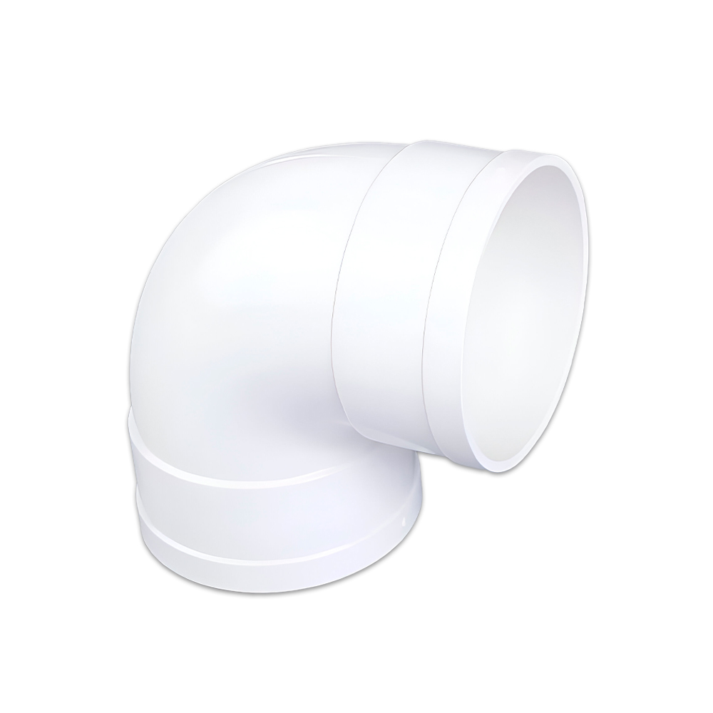 Codo pvc sanitario r-corto 100mm 4x90 pd