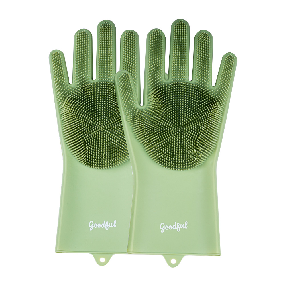 Guantes lavavajillas de silicona verde