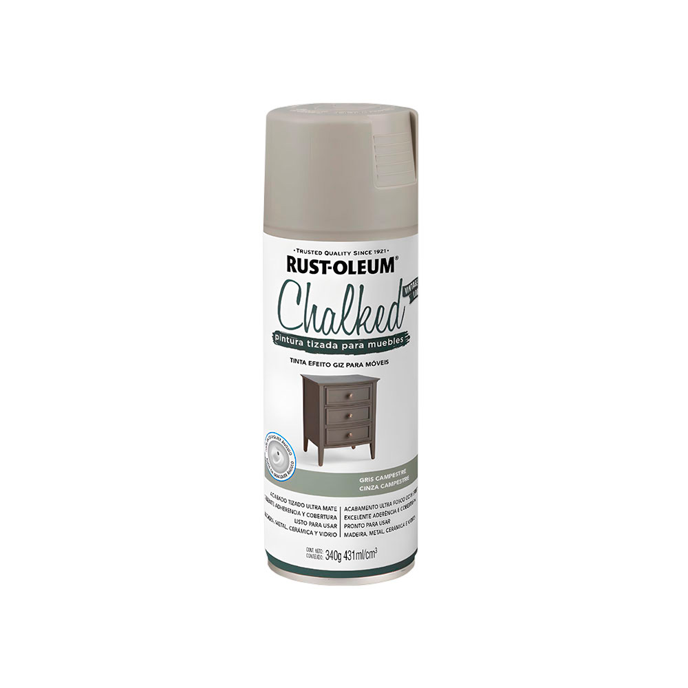 Pintura  spray chalked gris campestre ultra mate 340g