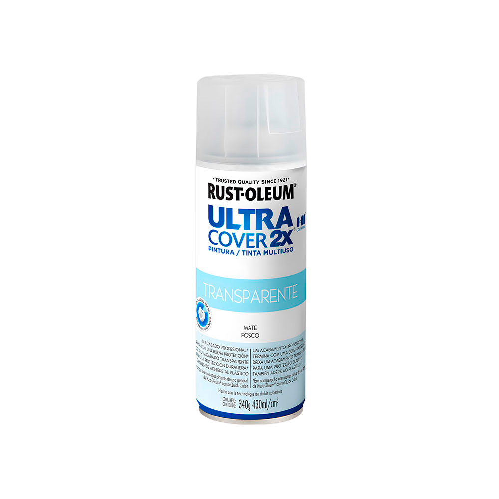 Pintura spray ultracover 2x protector transpar mate 340g