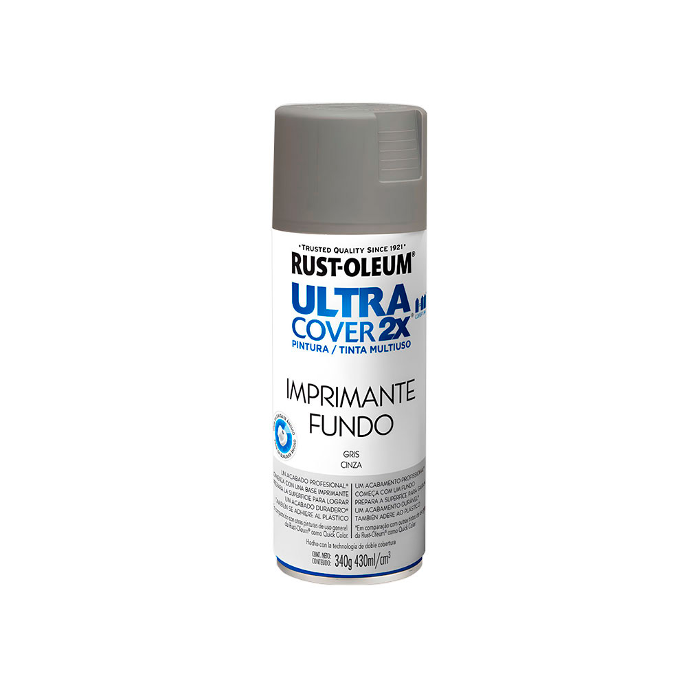 Pintura spray ultracover 2x imprimante gris mate 340 g