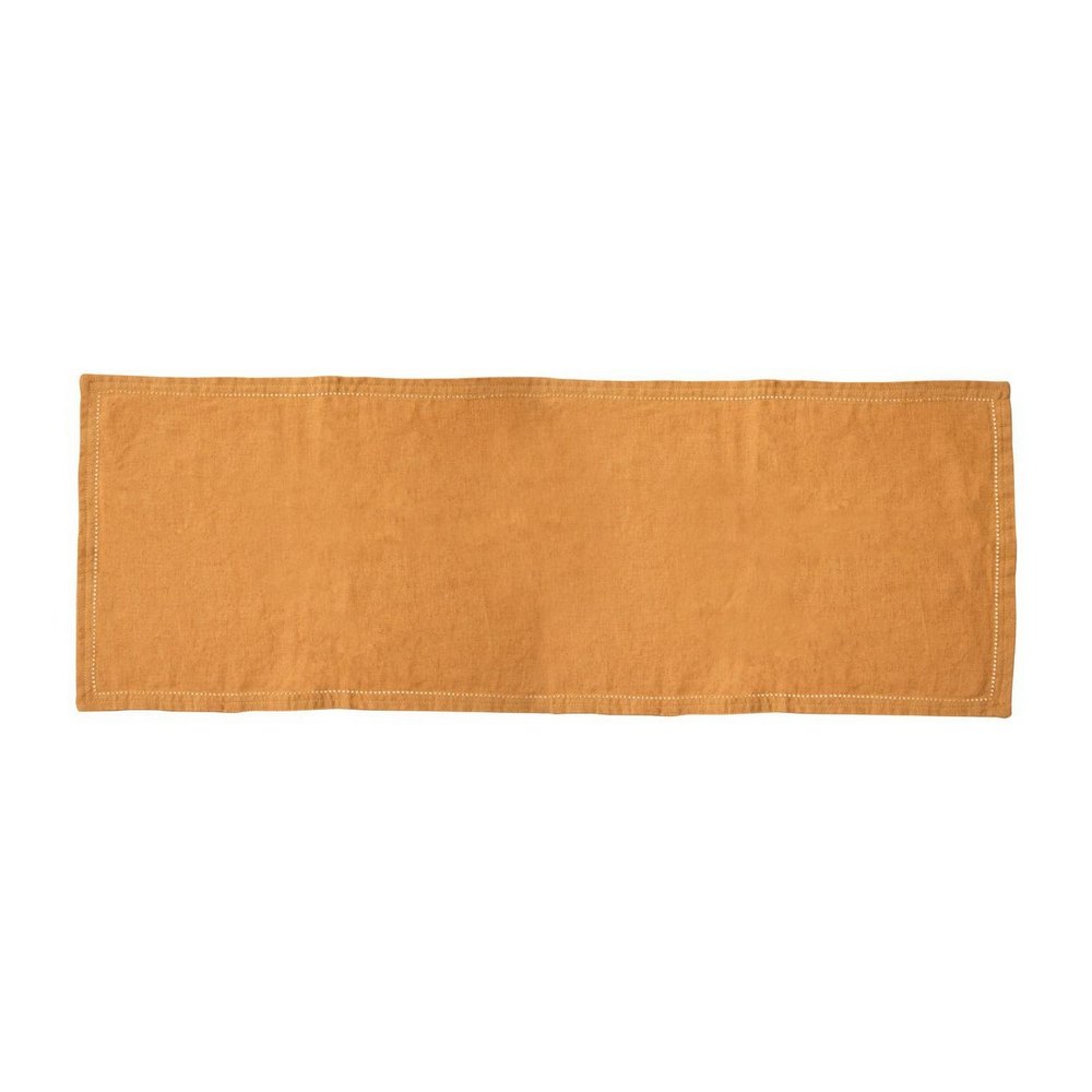 Camino de mesa de algodón 140x40 cm naranja elina