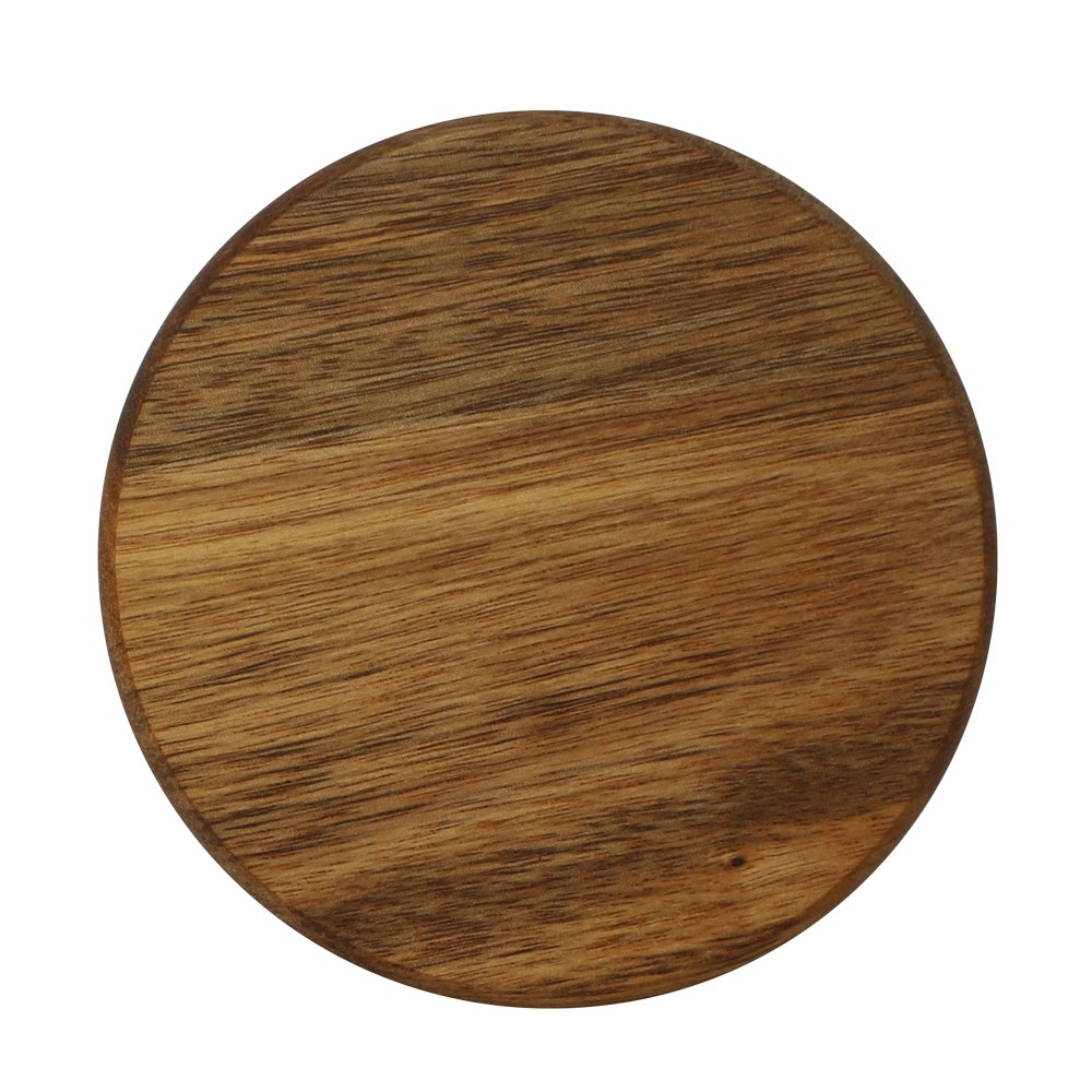 Portavasos de madera redondo 10 cm marron 6 pzas