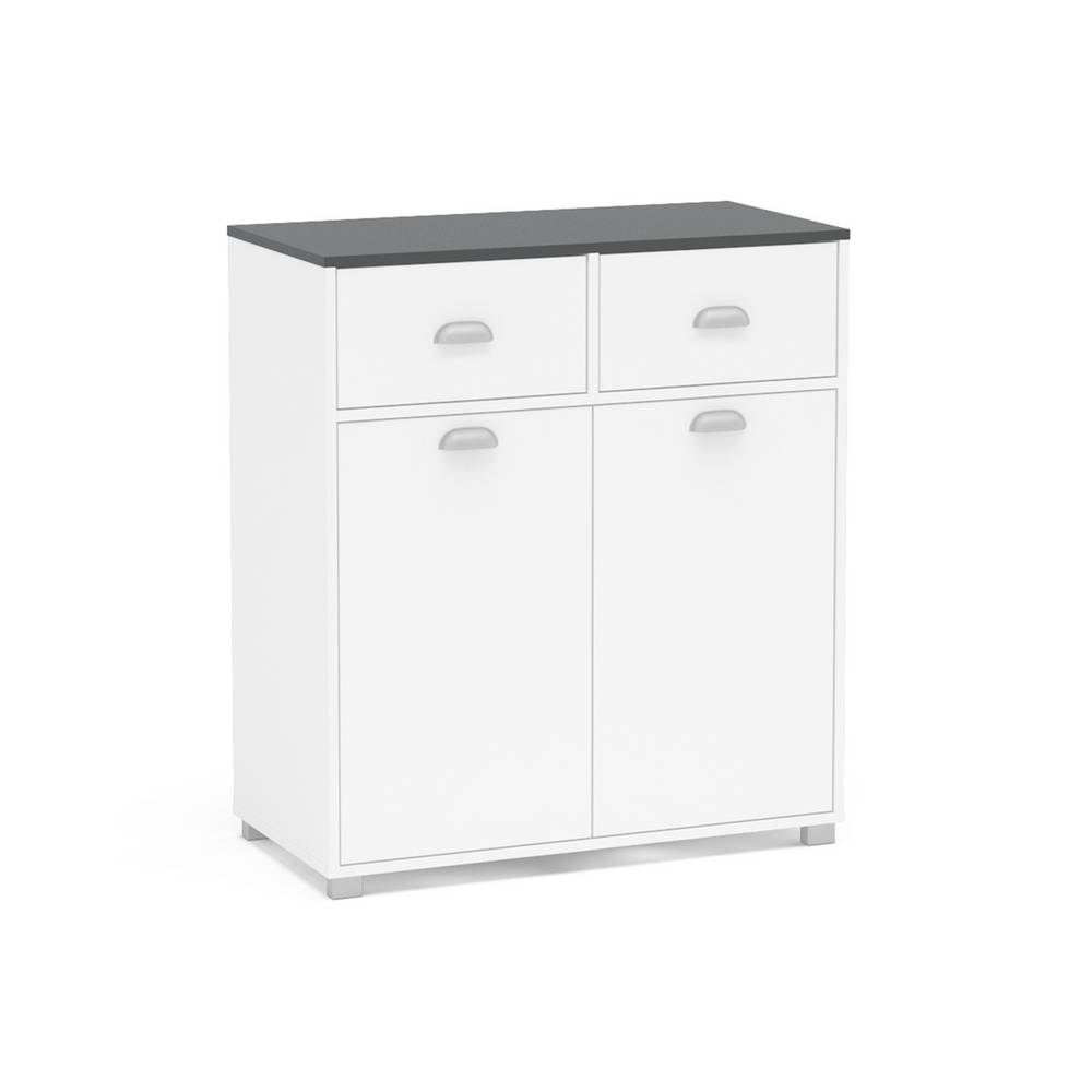 Mueble organizador de madera 90x80x40 cm blanco