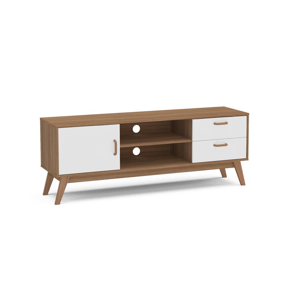 Mueble para tv de madera 56x150x40 cm natrl/blanco