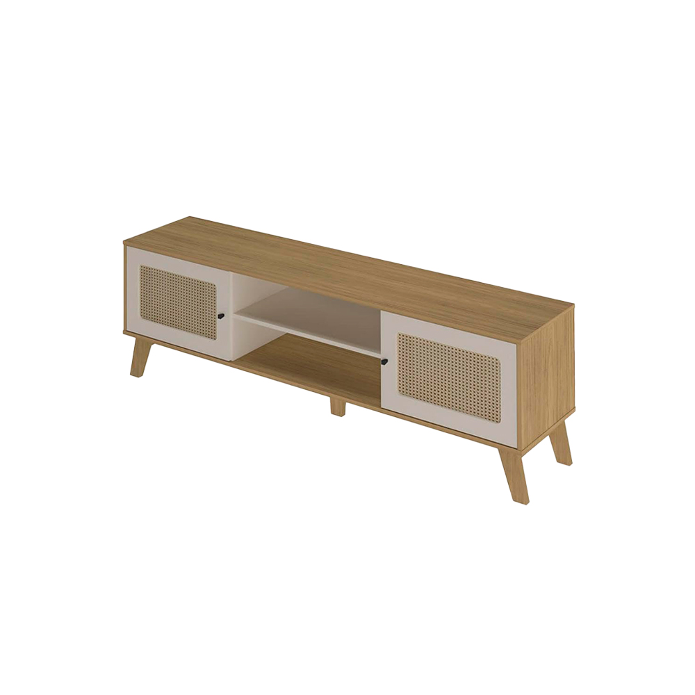 Mueble para tv 180x40x55cm roble y blanco charlotte