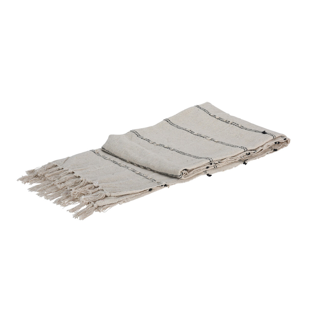 Camino de mesa de algodón 130x170 cm beige