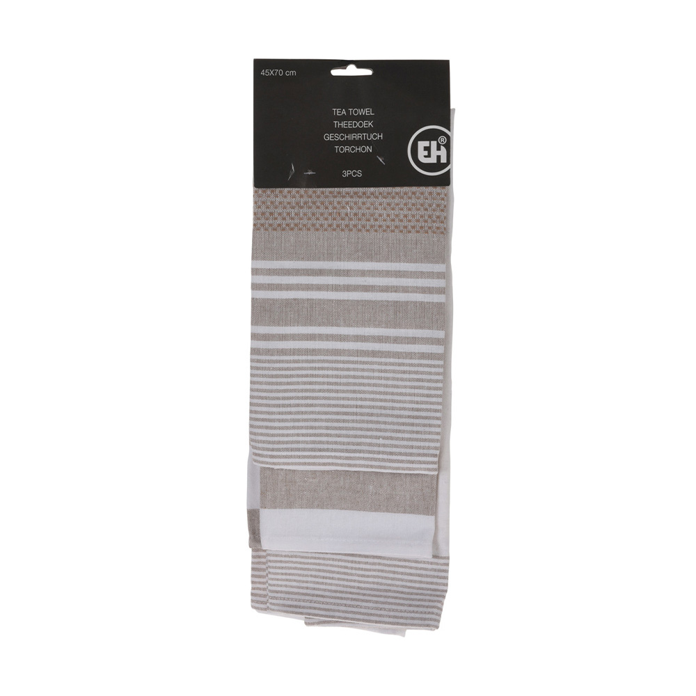 Toalla para cocina de algodon 45x70 cm taupe