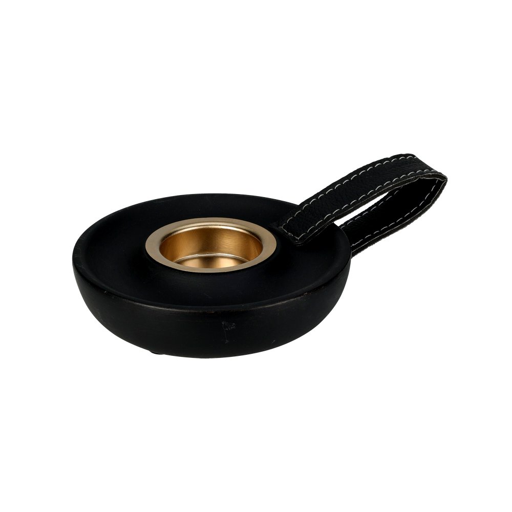 Candelabro para tealight redondo 11 cm negro