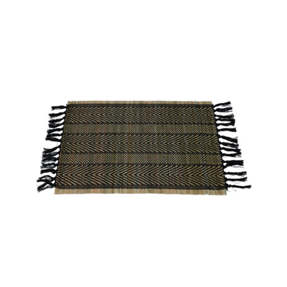 Individual de mimbre-tela 45x35 cm hilo negro surtido