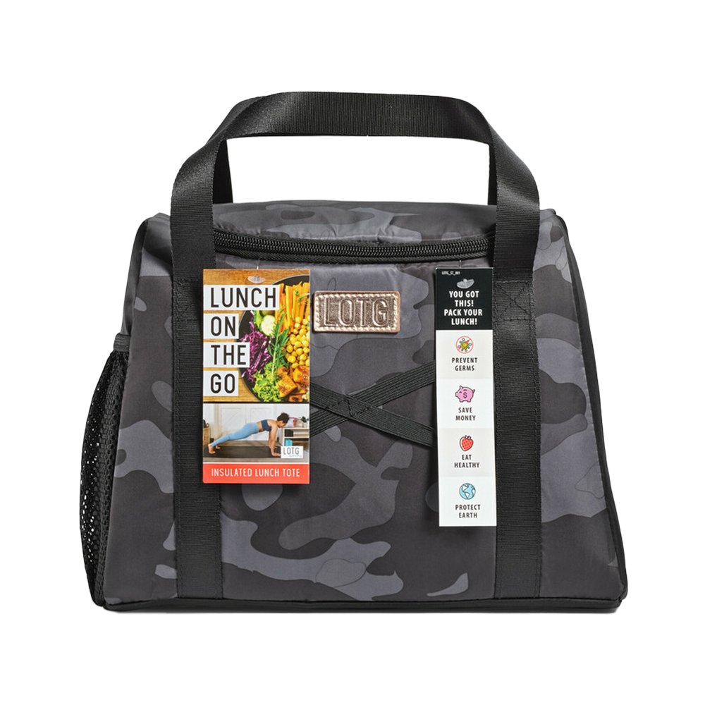 Lonchera tipo bolso camuflaje negro nadia