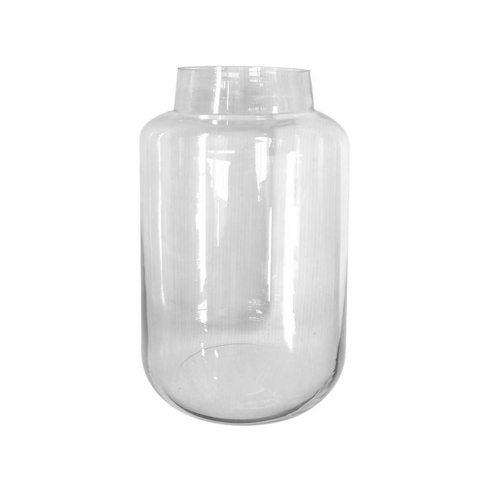 Florero decorativo de vidrio 26 cm transparente