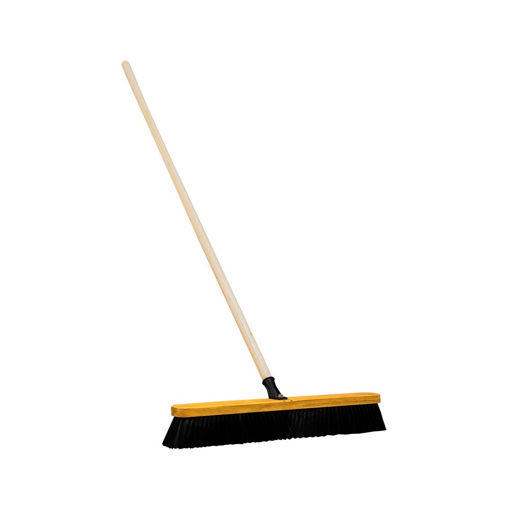 Escoba tipo cepillo 60 cm propileno palo de madera