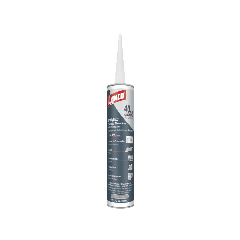 Sellador poliuretano adhesivo 300 ml (10.1 oz) negro polyflex lanco