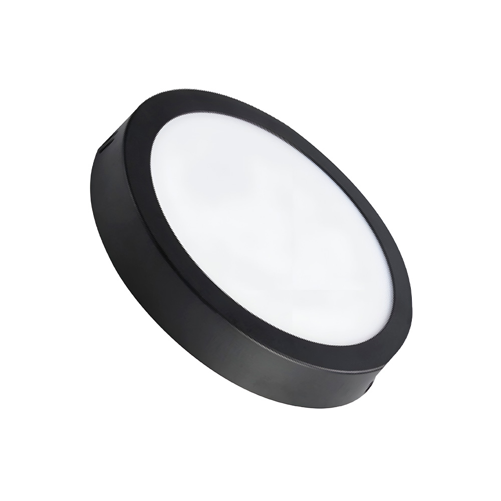 Panel led rd sobreponer 18w 6500k aro negro