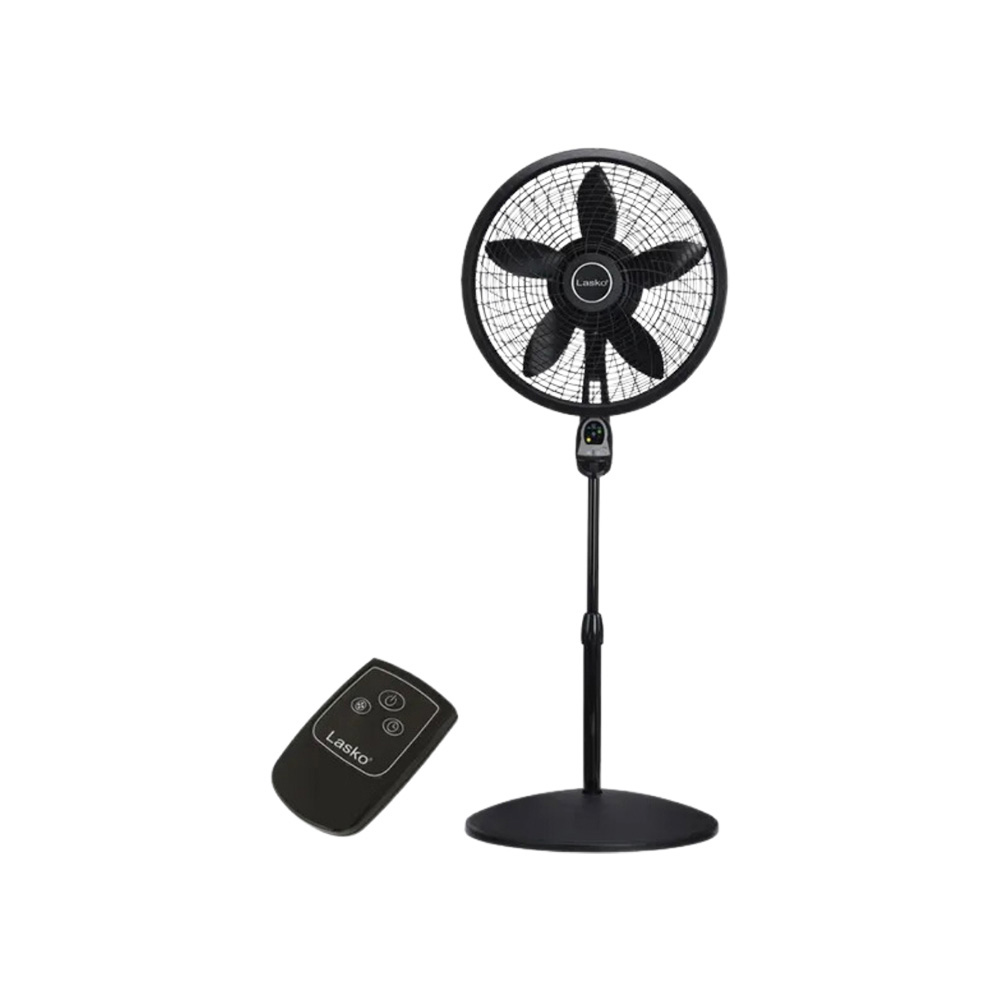 Ventilador 18 pulg de piso con control remoto negro