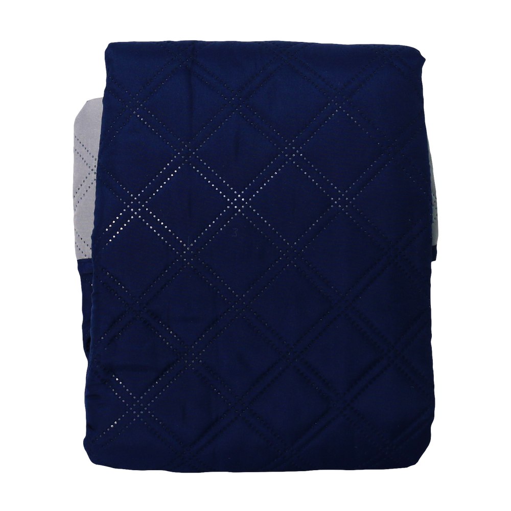 Cobertor reversible para sillón pequeño gris y azul marino