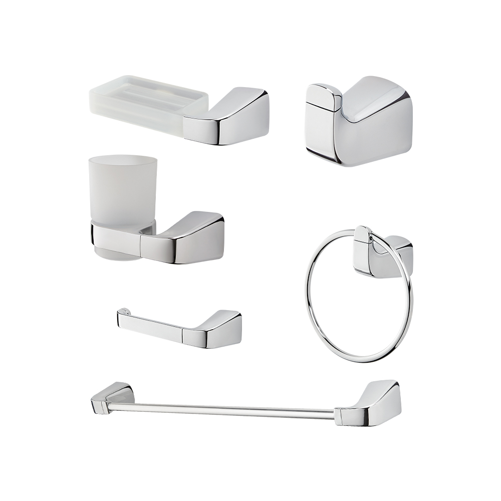 Accesorios para baño cascade titanio polimero 6 piezas