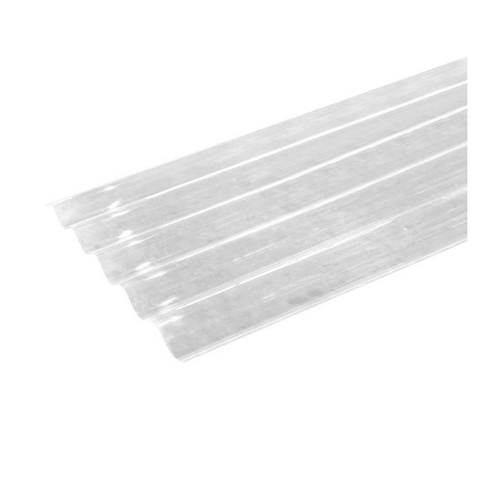Lámina de policarbonato canal p7 - 3.65 m (12 pies) transparente