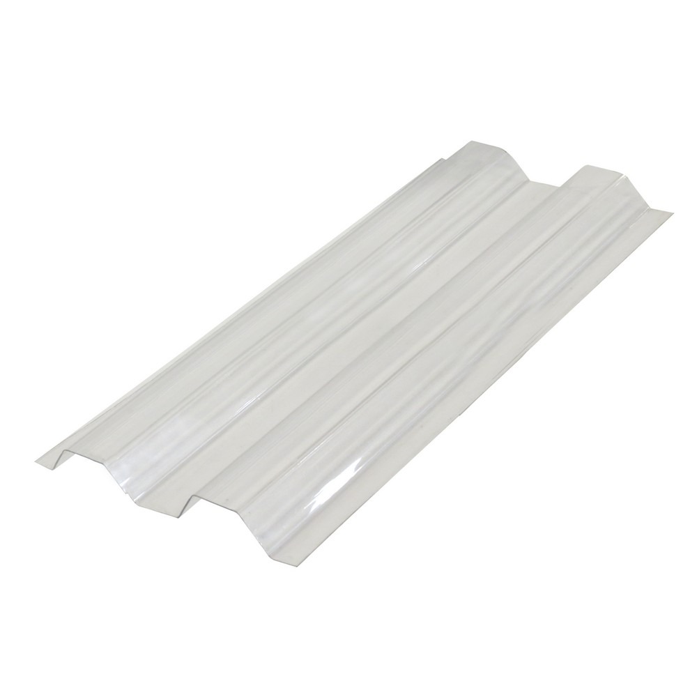 Lamina de policarbonato canal tipo aluminio zinc 12 pies (3.65 m) transparente