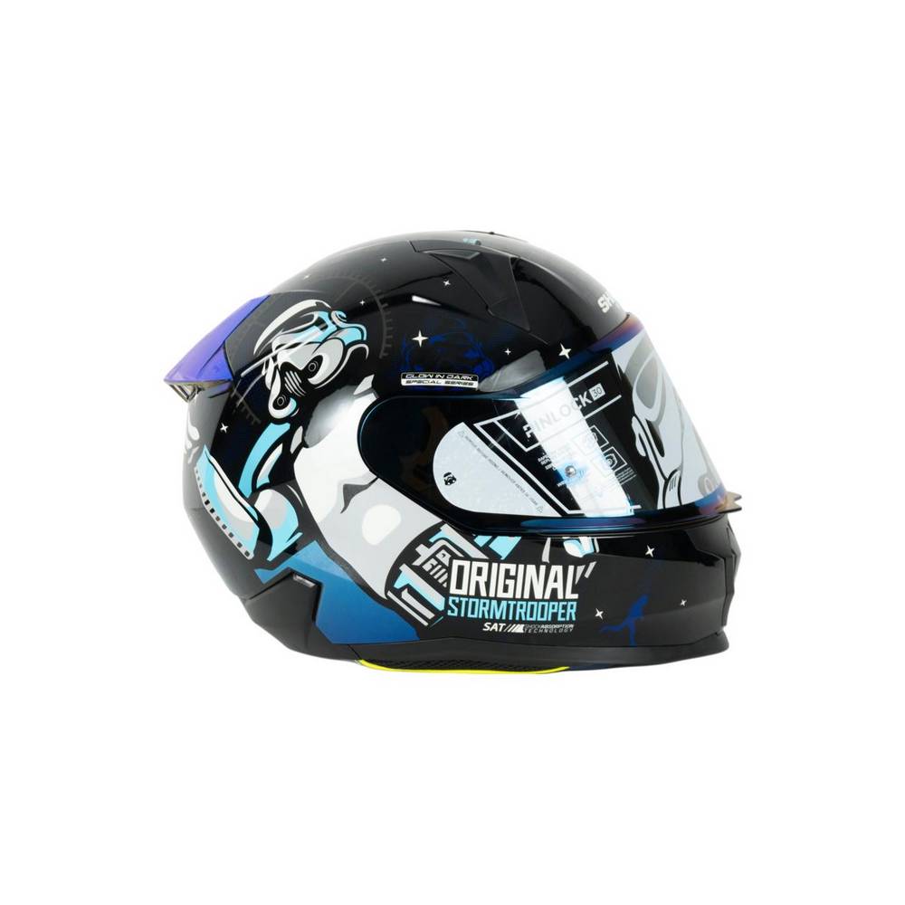 Casco shaft 560 trooper negro azul m ir az