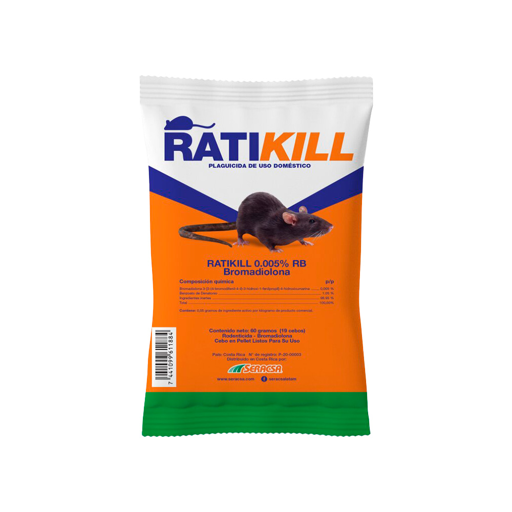 Veneno para rata ratikill 60 gramos