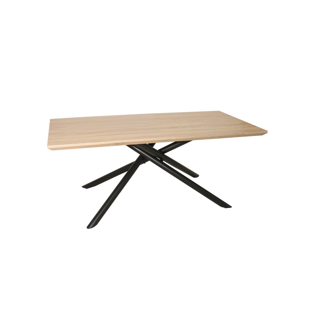 Mesa de comedor rectangular cafe 180x90x75 cm