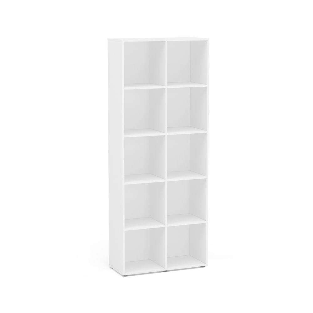 Librera con 10 espacios color blanco de 70 cm