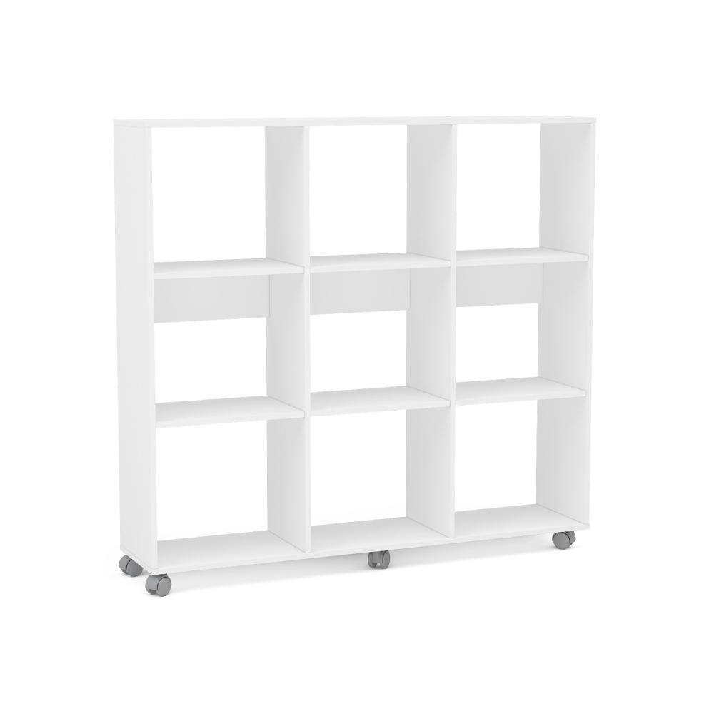 Estante con 9 compartimientos color blanco 126 x 133 x 30 cm