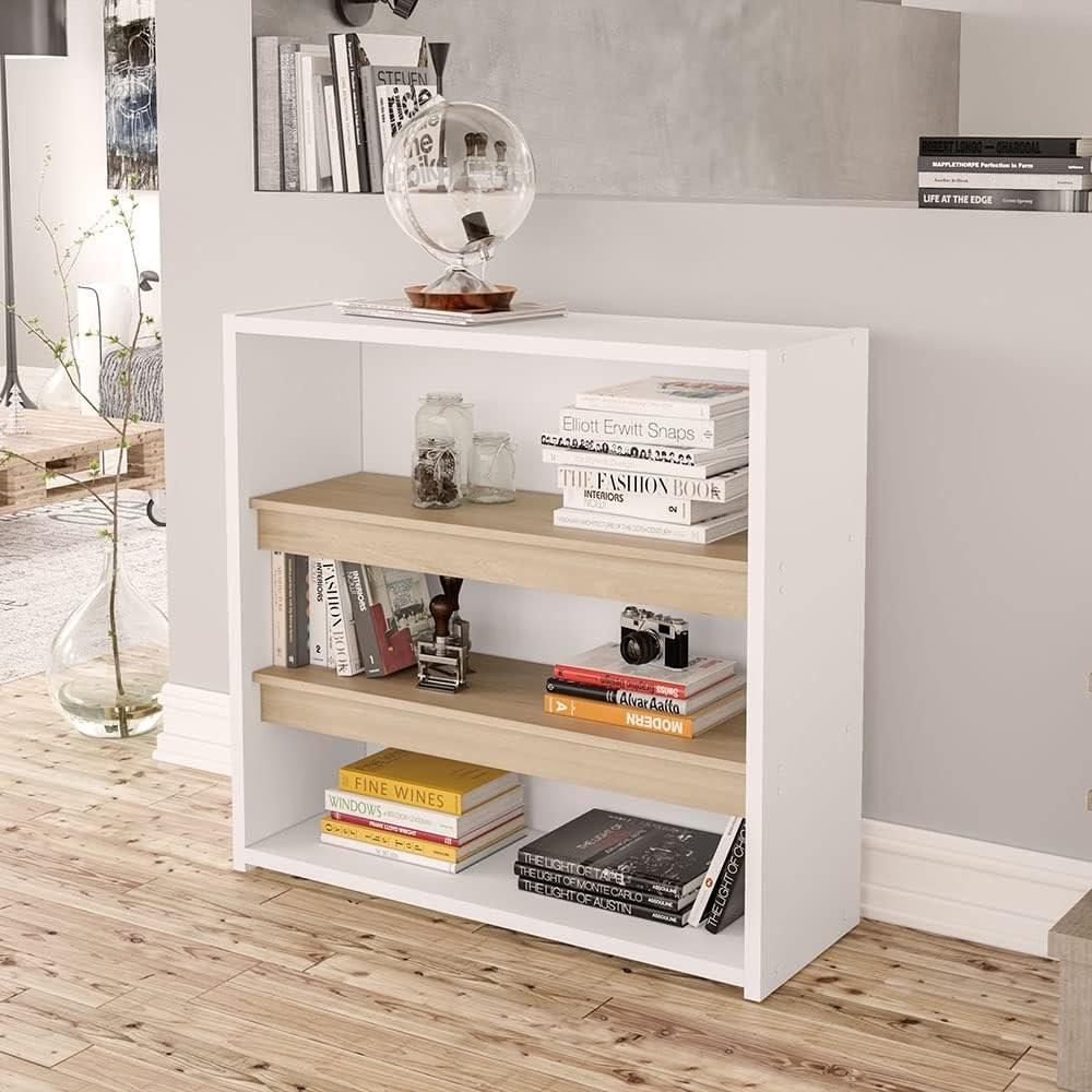 Librera de 3 niveles color blanco 90 x 95 x 33 cm