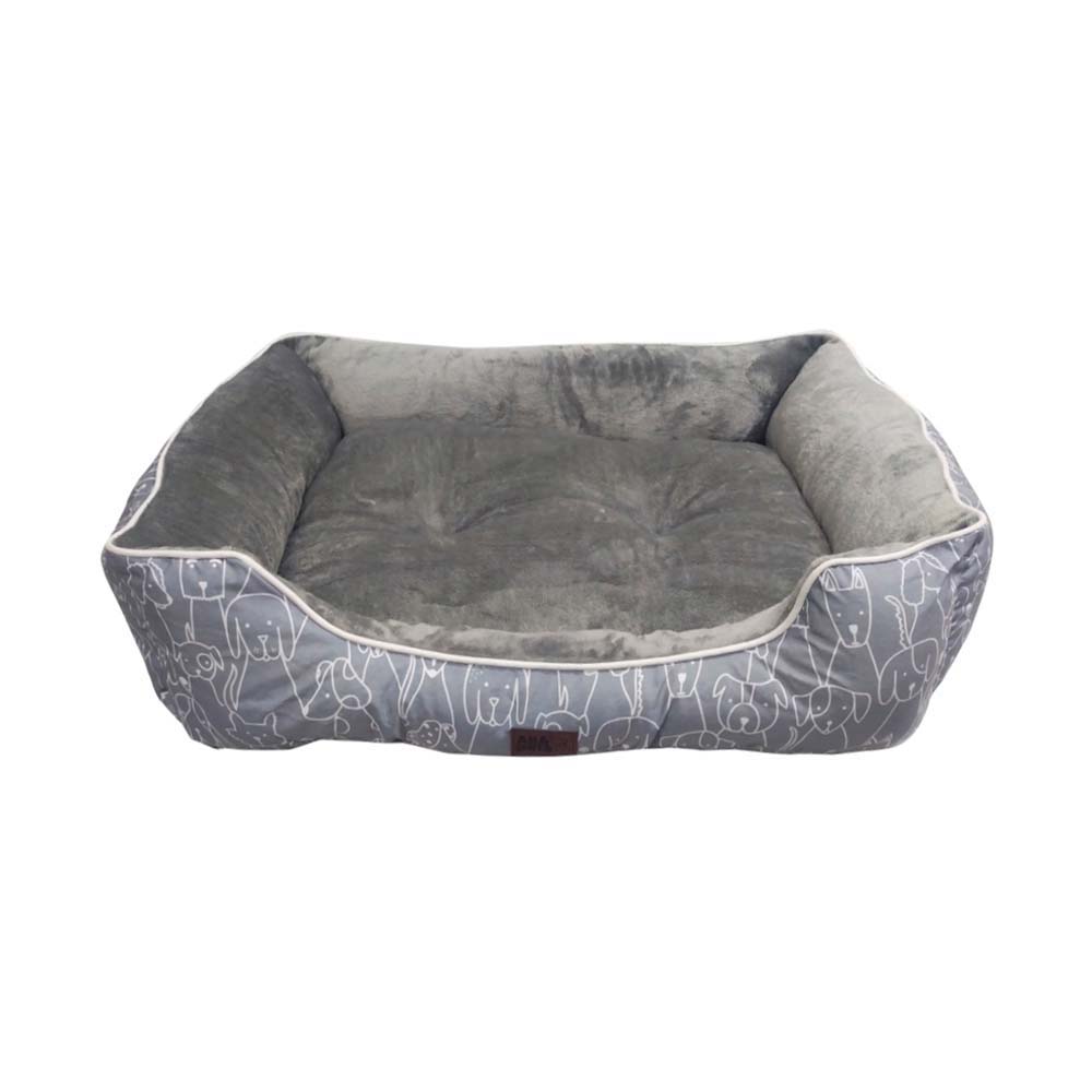 Cama para perro premium 61x51x20 cm gris