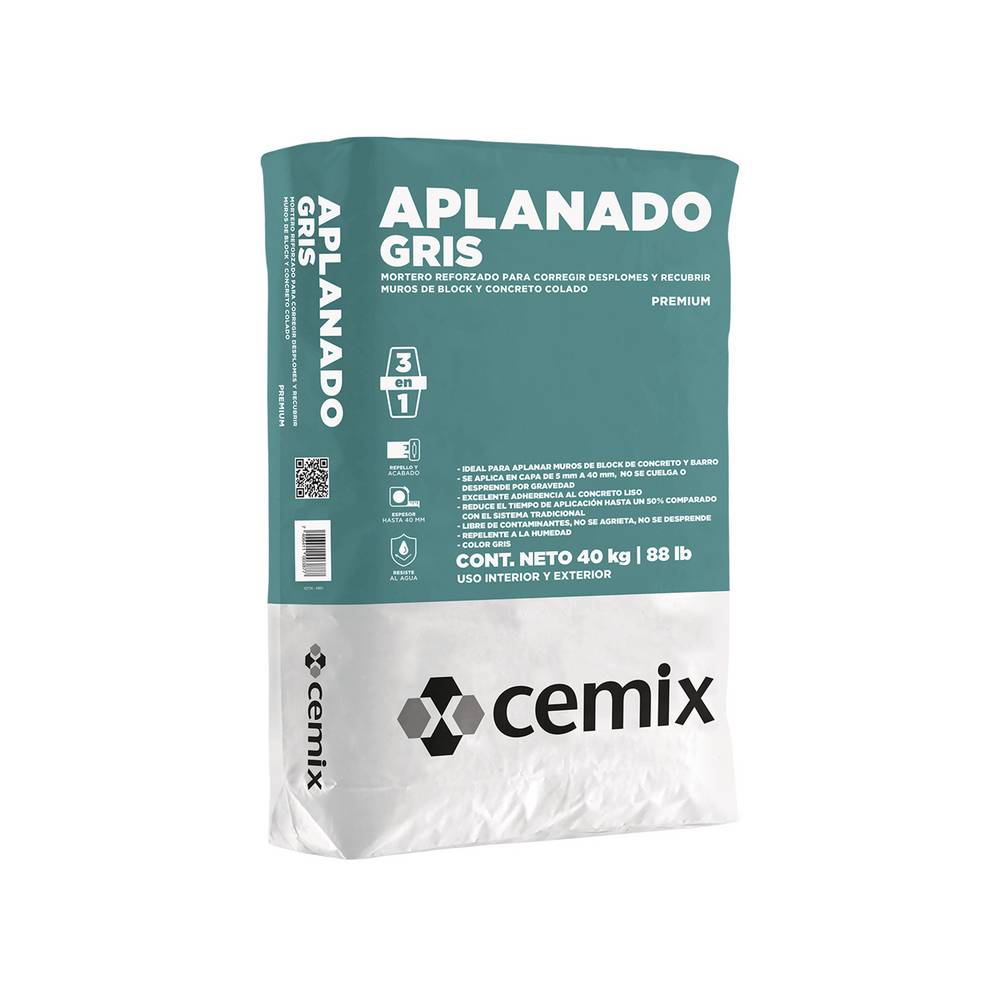 Repello cemix aplanado gris 40kg