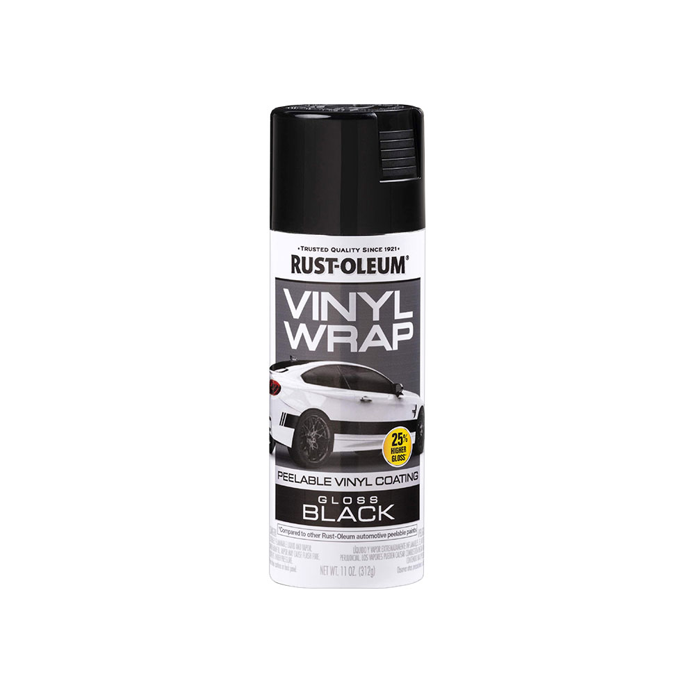 Pintura en spray recubrimiento vinilo removible negro brillante