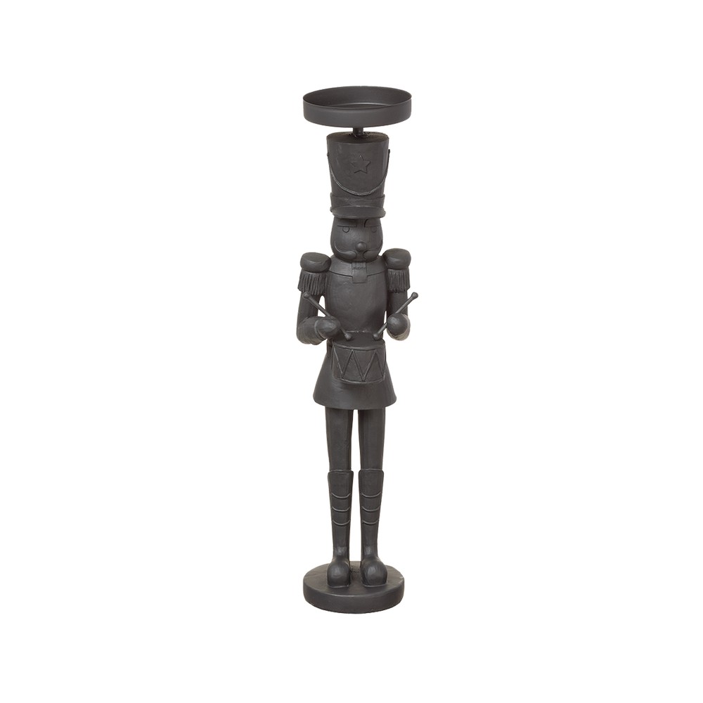 Candelabro navideño cascanues negro 50 cm cbxmas