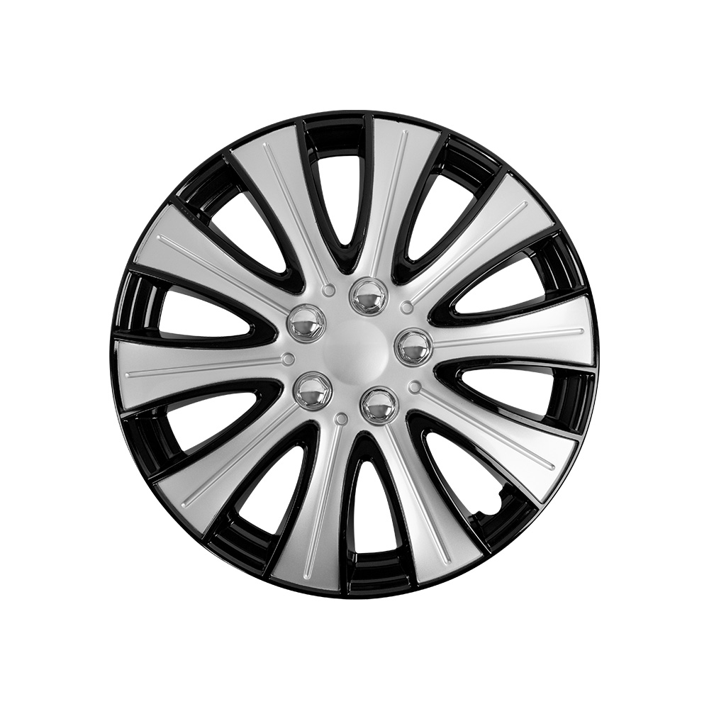 Copas para rin de carro 14 pulg (35 cm) silver black