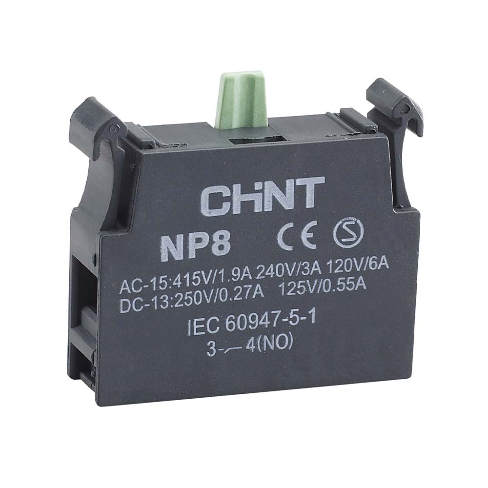 Bloque de contacto auxiliar no pn8 240v/3a