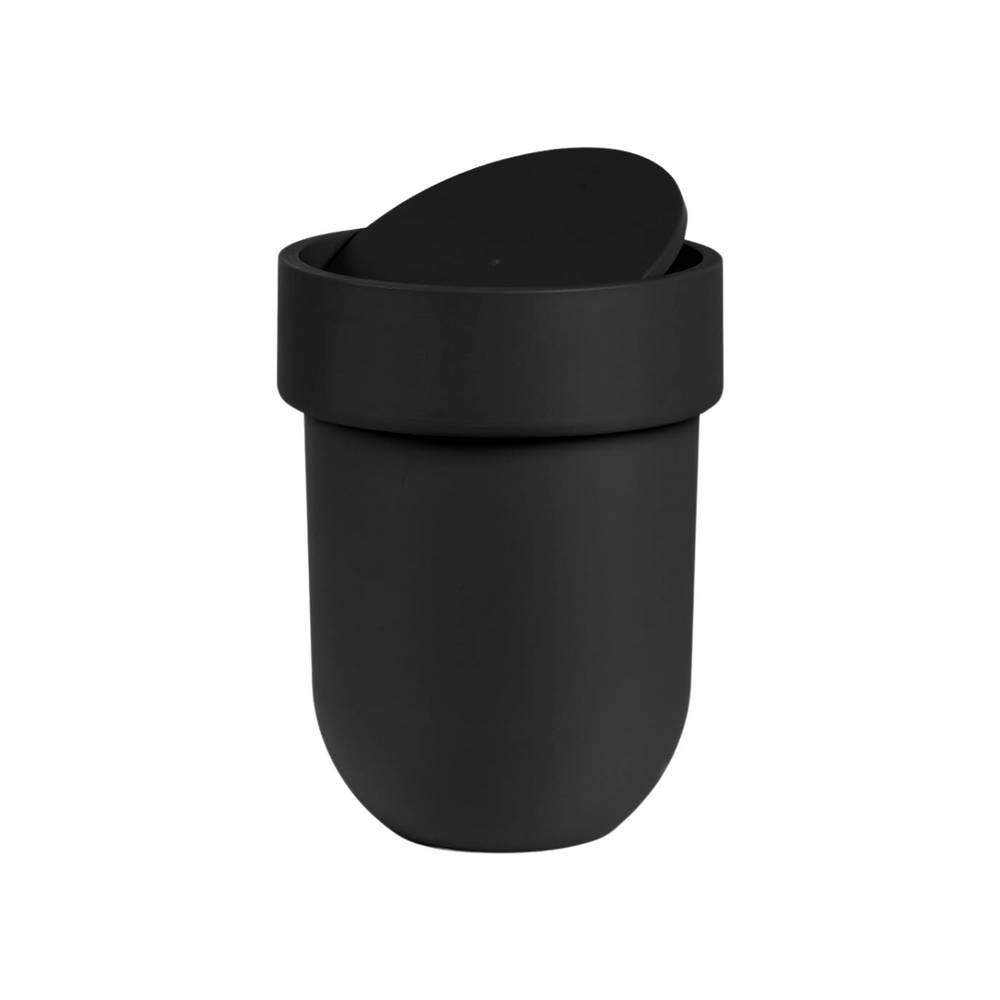 Basurero de plastico touch 19.48x30 cm negro