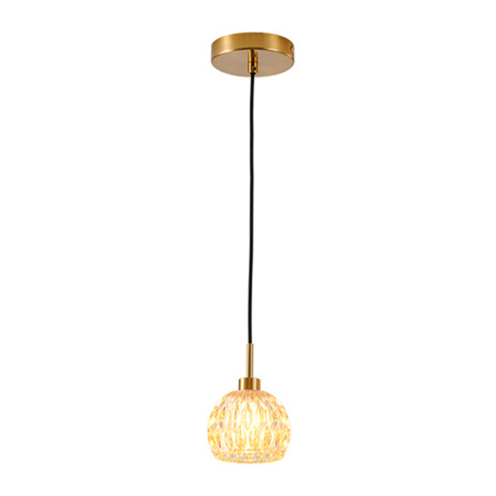 Lámpara de techo colgante g9 25w 3l dorada ovalada