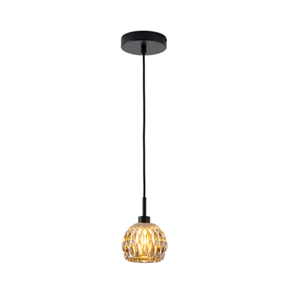 Lampara de techo colgante g9 25w 1l negra ovalada