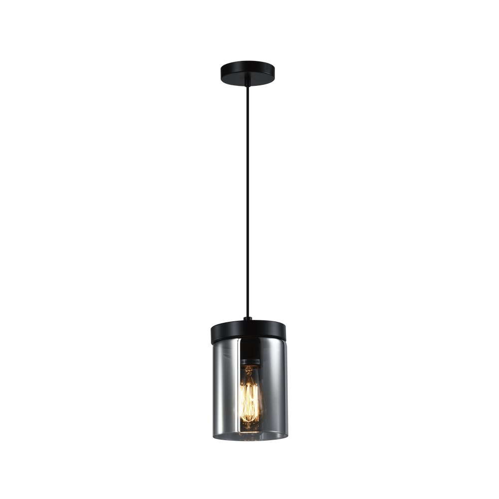 Lampara colgante 1 luz e27 negra