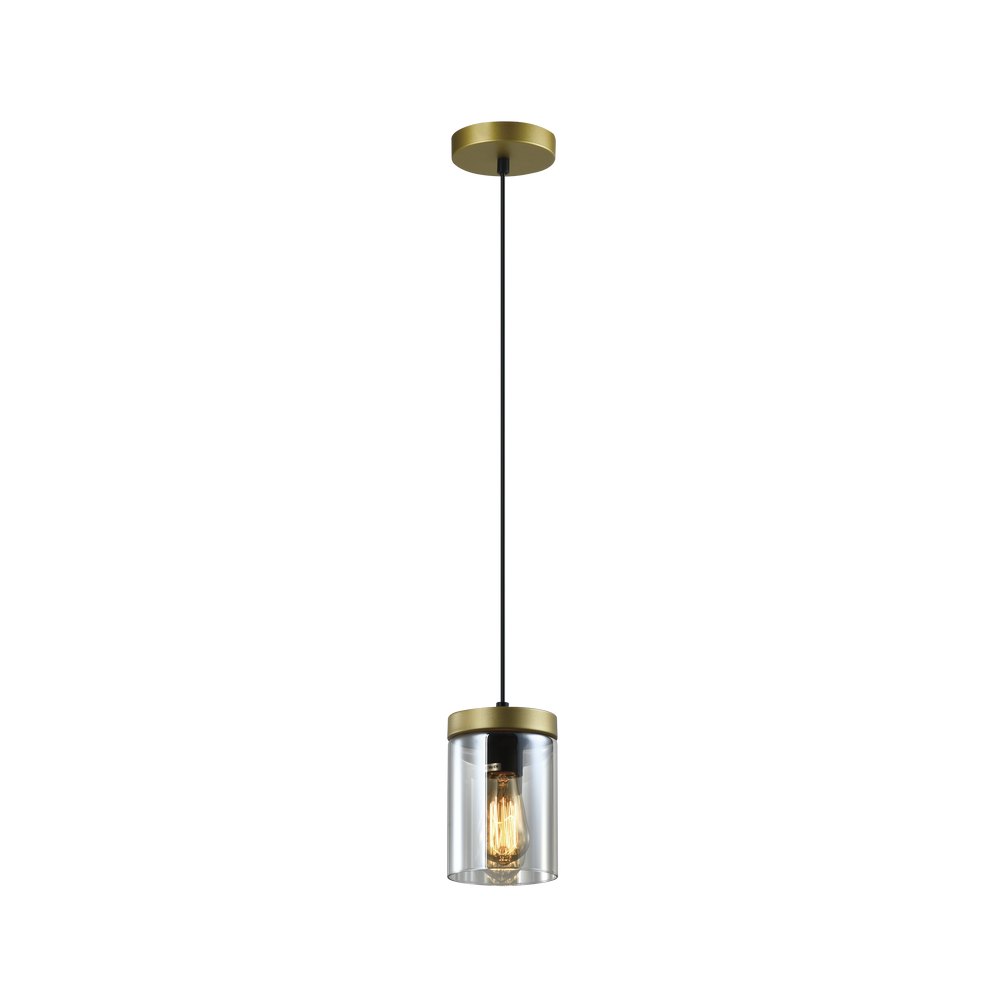 Lampara colgante 1 luz e27 dorado