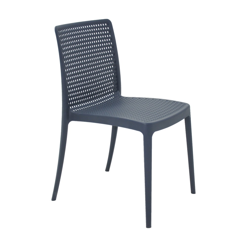 Silla plastica sin brazo azul navy isabelle