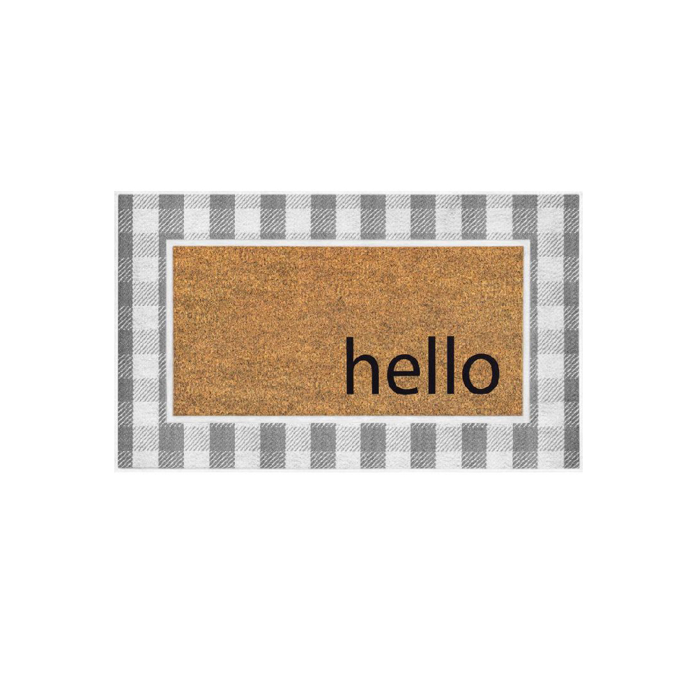 Alfombra 45x75 cm cuadricula con texto